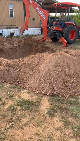 Excavation at residential site in Roaring Springs TX